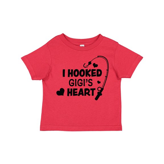 Inktastic I Hooked Gigi's Heart with Fishing Rod Boys or Girls Toddler T-Shirt