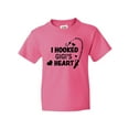 thumbnail image 1 of Inktastic I Hooked Gigi's Heart with Fishing Rod Youth T-Shirt, 1 of 5
