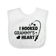 thumbnail image 1 of Inktastic I Hooked Grammy's Heart with Fishing Rod Boys or Girls Baby Bib, 1 of 4