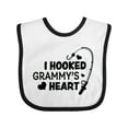 thumbnail image 1 of Inktastic I Hooked Grammy's Heart with Fishing Rod Boys or Girls Baby Bib, 1 of 4