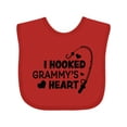 thumbnail image 1 of Inktastic I Hooked Grammy's Heart with Fishing Rod Boys or Girls Baby Bib, 1 of 4
