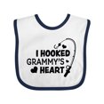thumbnail image 1 of Inktastic I Hooked Grammy's Heart with Fishing Rod Boys or Girls Baby Bib, 1 of 4