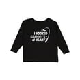 thumbnail image 1 of Inktastic I Hooked Grammy's Heart with Fishing Rod Boys or Girls Long Sleeve Toddler T-Shirt, 1 of 5