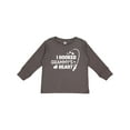 thumbnail image 1 of Inktastic I Hooked Grammy's Heart with Fishing Rod Boys or Girls Long Sleeve Toddler T-Shirt, 1 of 5