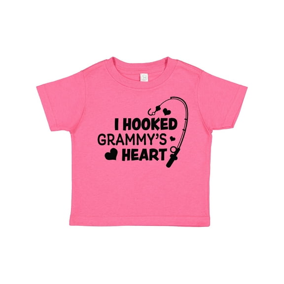 Inktastic I Hooked Grammy's Heart with Fishing Rod Boys or Girls Toddler T-Shirt