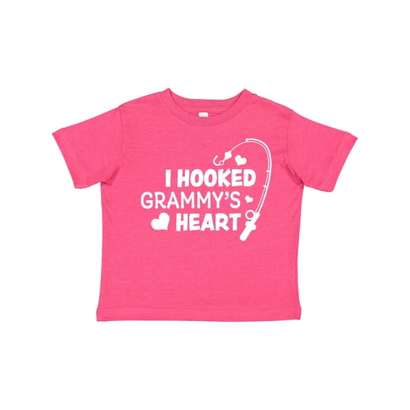 Inktastic I Hooked Grammy's Heart with Fishing Rod Boys or Girls Toddler T-Shirt