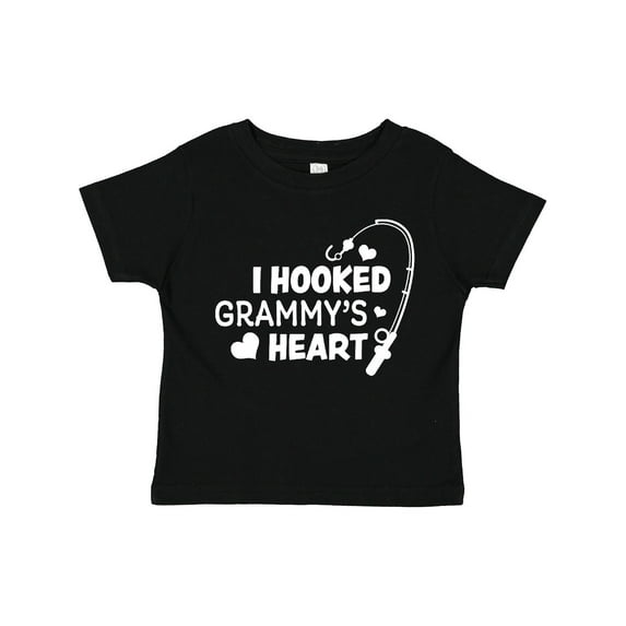 Inktastic I Hooked Grammy's Heart with Fishing Rod Boys or Girls Toddler T-Shirt