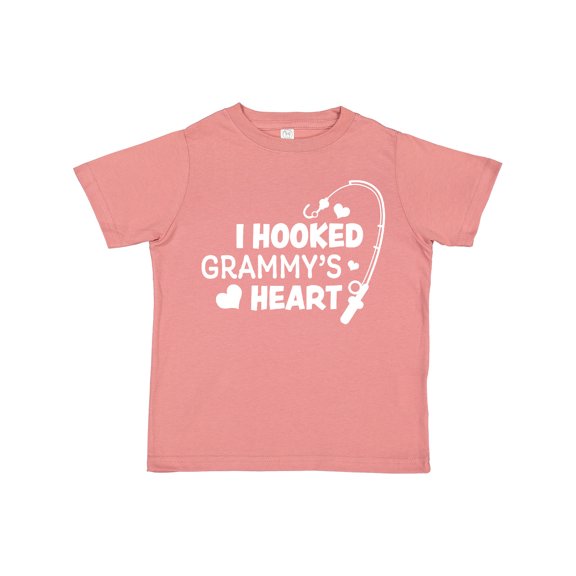 Inktastic I Hooked Grammy's Heart with Fishing Rod Boys or Girls Toddler T-Shirt