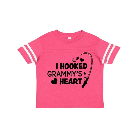 Inktastic I Hooked Grammy's Heart with Fishing Rod Boys or Girls Toddler T-Shirt