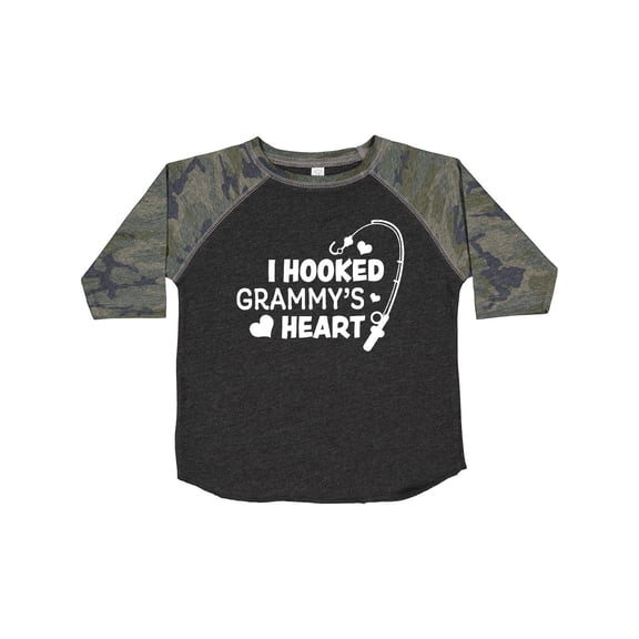 Inktastic I Hooked Grammy's Heart with Fishing Rod Boys or Girls Toddler T-Shirt