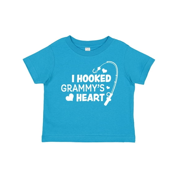 Inktastic I Hooked Grammy's Heart with Fishing Rod Boys or Girls Toddler T-Shirt