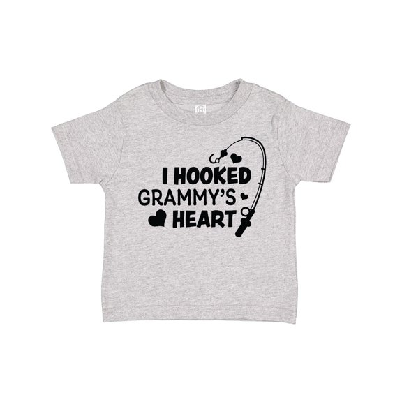 Inktastic I Hooked Grammy's Heart with Fishing Rod Boys or Girls Toddler T-Shirt