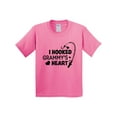 thumbnail image 1 of Inktastic I Hooked Grammy's Heart with Fishing Rod Youth T-Shirt, 1 of 5