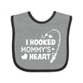thumbnail image 1 of Inktastic I Hooked Mommy's Heart with Fishing Rod Boys or Girls Baby Bib, 1 of 4