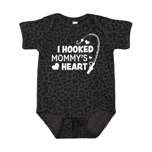 Inktastic I Hooked Mommy's Heart with Fishing Rod Boys or Girls Baby Bodysuit