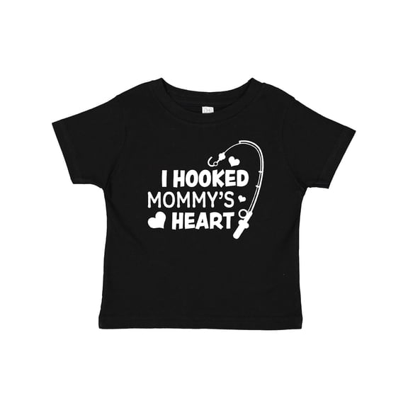 Inktastic I Hooked Mommy's Heart with Fishing Rod Boys or Girls Baby T-Shirt