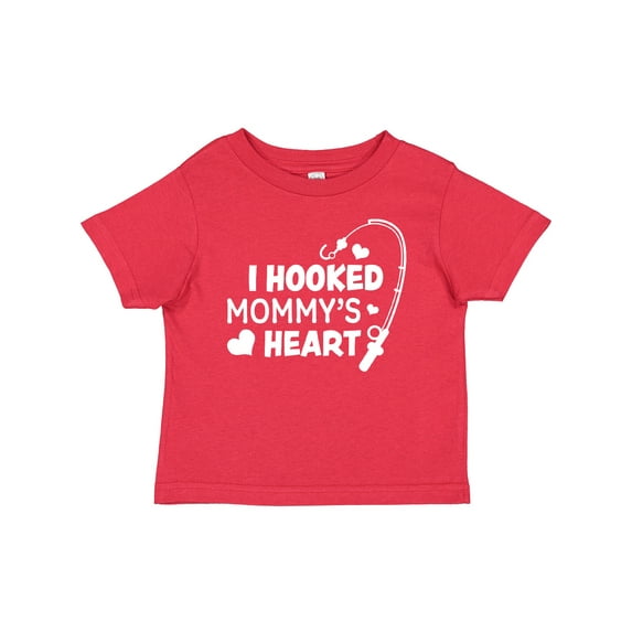 Inktastic I Hooked Mommy's Heart with Fishing Rod Boys or Girls Baby T-Shirt
