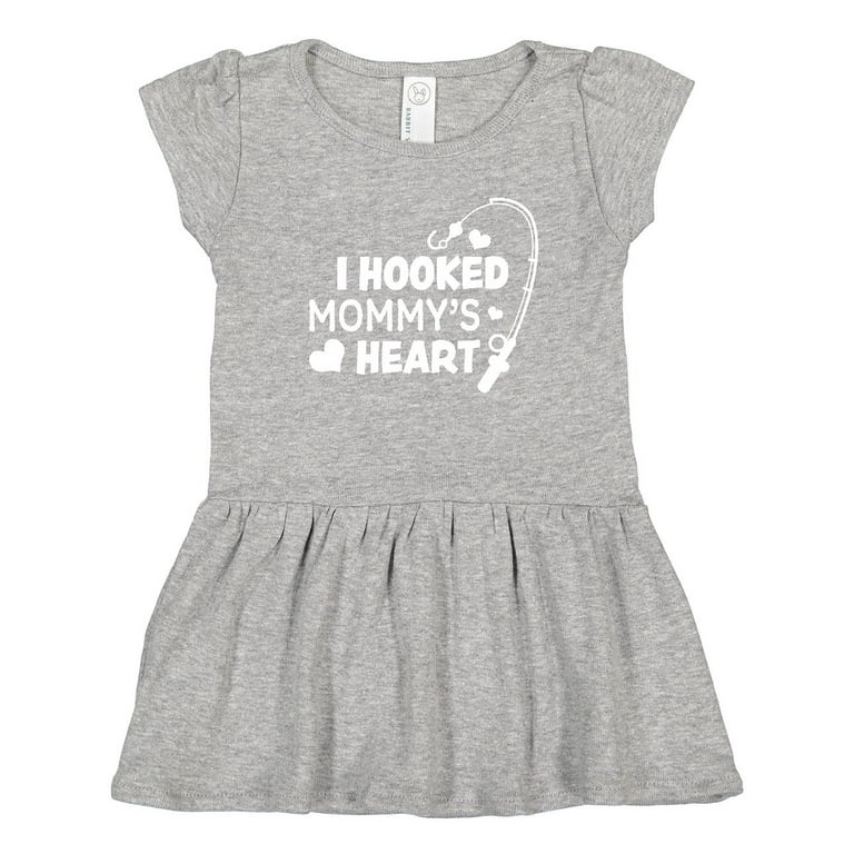 Inktastic I Hooked Mommy's Heart with Fishing Rod Girls Toddler Dress