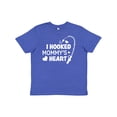 thumbnail image 1 of Inktastic I Hooked Mommy's Heart with Fishing Rod Youth T-Shirt, 1 of 5
