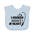 thumbnail image 1 of Inktastic I Hooked Nana's Heart with Fishing Rod Boys or Girls Baby Bib, 1 of 4