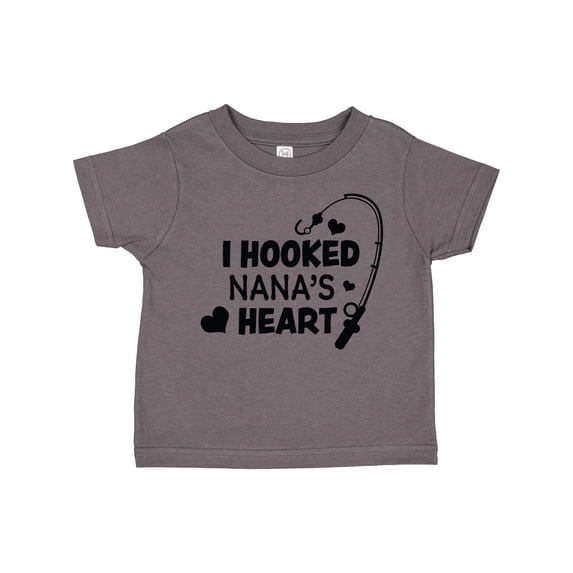 Inktastic I Hooked Nana's Heart with Fishing Rod Boys or Girls Toddler T-Shirt