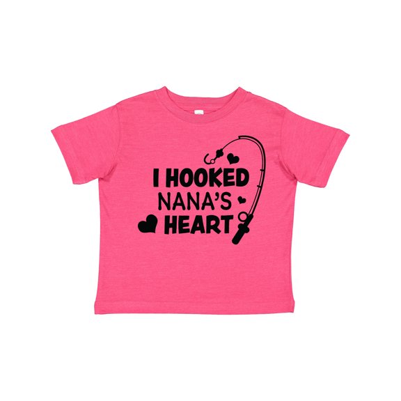 Inktastic I Hooked Nana's Heart with Fishing Rod Boys or Girls Toddler T-Shirt