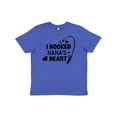 thumbnail image 1 of Inktastic I Hooked Nana's Heart with Fishing Rod Youth T-Shirt, 1 of 5