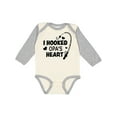 thumbnail image 1 of Inktastic I Hooked Opa's Heart with Fishing Rod Boys or Girls Long Sleeve Baby Bodysuit, 1 of 5