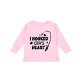 thumbnail image 1 of Inktastic I Hooked Opa's Heart with Fishing Rod Boys or Girls Long Sleeve Toddler T-Shirt, 1 of 5