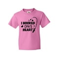 thumbnail image 1 of Inktastic I Hooked Opa's Heart with Fishing Rod Youth T-Shirt, 1 of 5