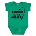 thumbnail image 1 of Inktastic I Hooked Papa's Heart with Fishing Rod Boys or Girls Baby Bodysuit, 1 of 5