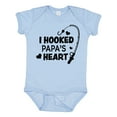 thumbnail image 1 of Inktastic I Hooked Papa's Heart with Fishing Rod Boys or Girls Baby Bodysuit, 1 of 5
