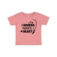 thumbnail image 1 of Inktastic I Hooked Papa's Heart with Fishing Rod Boys or Girls Baby T-Shirt, 1 of 5