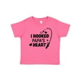 thumbnail image 1 of Inktastic I Hooked Papa's Heart with Fishing Rod Boys or Girls Baby T-Shirt, 1 of 5