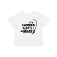 thumbnail image 1 of Inktastic I Hooked Papa's Heart with Fishing Rod Boys or Girls Baby T-Shirt, 1 of 5