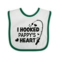 thumbnail image 1 of Inktastic I Hooked Pappy's Heart with Fishing Rod Boys or Girls Baby Bib, 1 of 4
