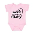 thumbnail image 1 of Inktastic I Hooked Pappy's Heart with Fishing Rod Boys or Girls Baby Bodysuit, 1 of 5