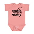 thumbnail image 1 of Inktastic I Hooked Pappy's Heart with Fishing Rod Boys or Girls Baby Bodysuit, 1 of 5