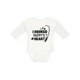thumbnail image 1 of Inktastic I Hooked Pappy's Heart with Fishing Rod Boys or Girls Long Sleeve Baby Bodysuit, 1 of 5
