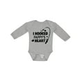 thumbnail image 1 of Inktastic I Hooked Pappy's Heart with Fishing Rod Boys or Girls Long Sleeve Baby Bodysuit, 1 of 5