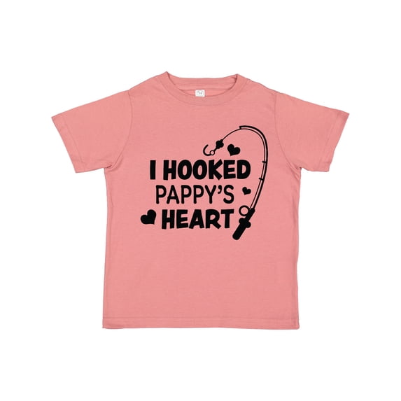 Inktastic I Hooked Pappy's Heart with Fishing Rod Boys or Girls Toddler T-Shirt