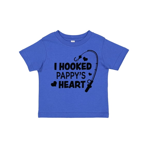 Inktastic I Hooked Pappy's Heart with Fishing Rod Boys or Girls Toddler T-Shirt