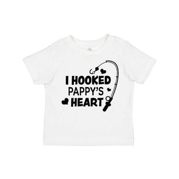 Inktastic I Hooked Pappy's Heart with Fishing Rod Boys or Girls Toddler T-Shirt