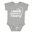 thumbnail image 1 of Inktastic I Hooked Pawpaw's Heart with Fishing Rod Boys or Girls Baby Bodysuit, 1 of 5