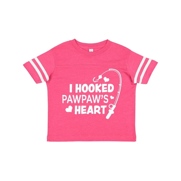 Inktastic I Hooked Pawpaw's Heart with Fishing Rod Boys or Girls Toddler T-Shirt