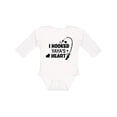 thumbnail image 1 of Inktastic I Hooked Yayas Heart with Fishing Rod Boys or Girls Long Sleeve Baby Bodysuit, 1 of 5