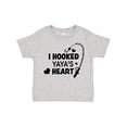 thumbnail image 1 of Inktastic I Hooked Yayas Heart with Fishing Rod Boys or Girls Toddler T-Shirt, 1 of 5