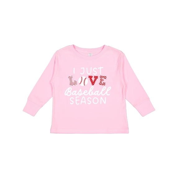 Inktastic I Just Love Baseball Season Boys or Girls Long Sleeve Toddler T-Shirt