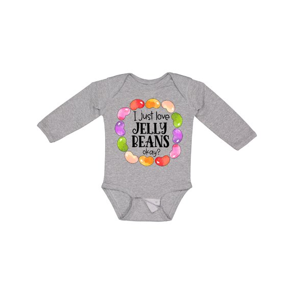 Inktastic I Just Love Jellybeans, Okay? Easter Candy Boys or Girls Long Sleeve Baby Bodysuit