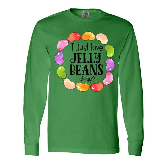 Inktastic I Just Love Jellybeans, Okay? Easter Candy Long Sleeve T-Shirt